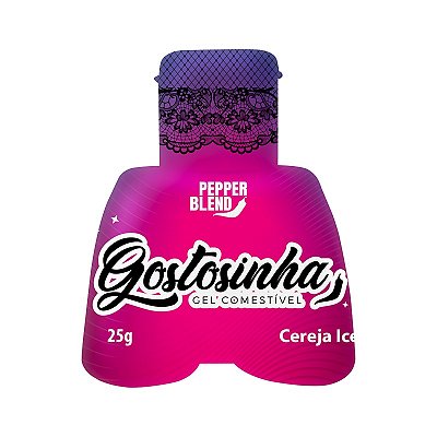 Gel Comestível Efeito Gelado Sabor Cereja Ice Gostosinha Pepper Blend