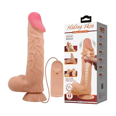 Prótese Super Realística Dupla Camada Sliding Skin com Vibração Baile