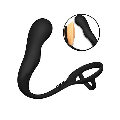 Plug Anal Estimulador de Próstata com Anel Peniano Duplo