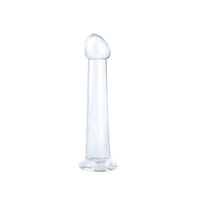 Plug Anal Flexível Em Silicone Transparente Com Ventosa