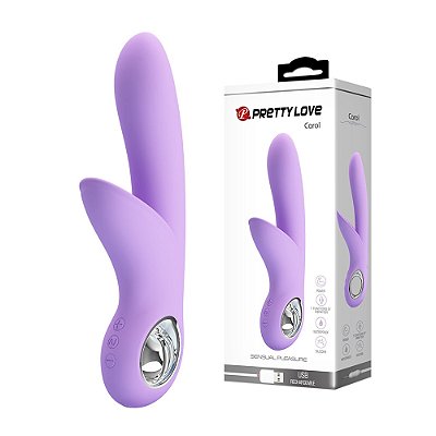 Vibrador Recarregável Ponto G com Estimulador de Clitóris Pretty Love Carol