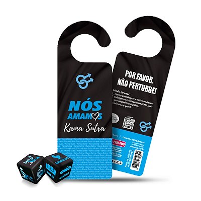 Aviso de Porta com Dadinhos Posições Kama Sutra Gay