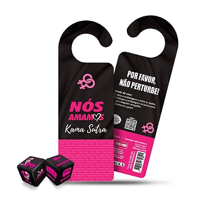 Aviso de Porta com Dadinhos Posições Kama Sutra Lésbico