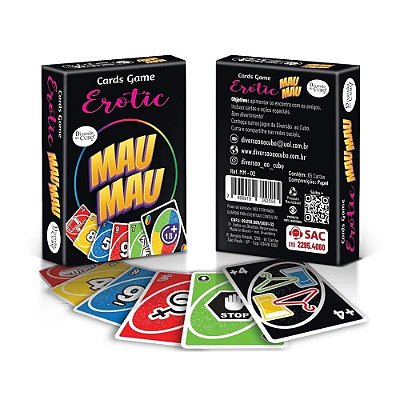 Jogo de Cartas Estilo UNO Erotic Mau Mau Diversão Ao Cubo
