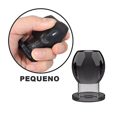 Plug Anal Pequeno Vazado Em Silicone