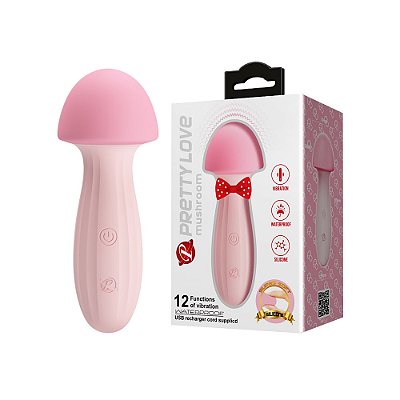 Vibrador Cogumelo 12 Modos de Vibração Recarregável Mushroom