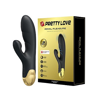 Vibrador de Luxo Banhado a Ouro 18k Pulsa e Vibra Naughty Play