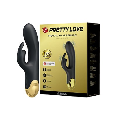 Vibrador de Luxo Banhado a Ouro 18k Double Pleasure Pretty Love