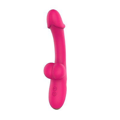 Vibrador Ponto G com Estimulador Clitoriano Vibração Dupla