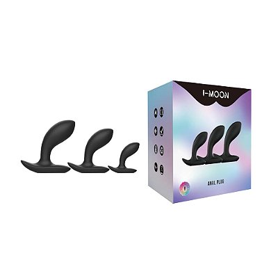 Kit 3 Plugs Anais em Silicone Macio com Base de Segurança P, M e G