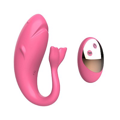 Vibrador Bullet Baleia com Controle Remoto 10 Vibrações Recarregável