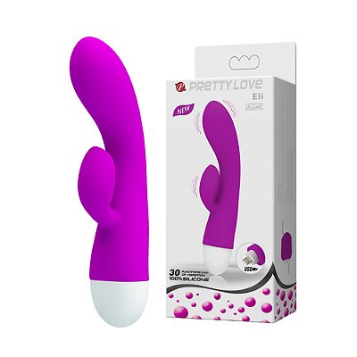 Vibrador Rabbit Ponto G e Clitóris 30 Modos de Vibração Recarregável