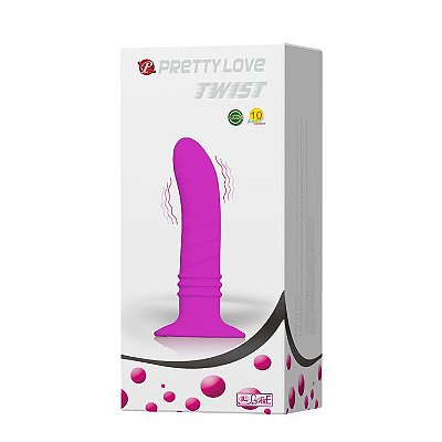 Plug Anal em Soft Touch com 10 Vibrações Pretty Love Twist