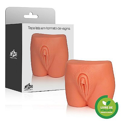 Tapa Lata Com Furo Em Formato de Vagina e Busto Adão & Eva