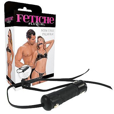 Mordaça Em Couro Com Tiras Ajustáveis Fetiche PlayGirl