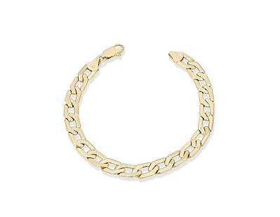 PULSEIRA MASCULINA FOLHEADO A OURO FIO DIAMANTADOS ROMMANEL 551029
