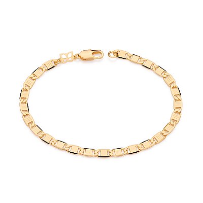 PULSEIRA MASCULINA FOLHEADO A OURO FIO GRUMET. MED 19/20/21CM ROMMANEL 550570