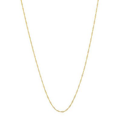 CORRENTE FOLHEADO A OURO FIO TORCIDO. MED 42CM ROMMANEL 531153