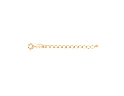 EXTENSOR FOLHEADO A OURO FIO ELO 0,60 LOSANGO. MED 7CM ROMMANEL 531948