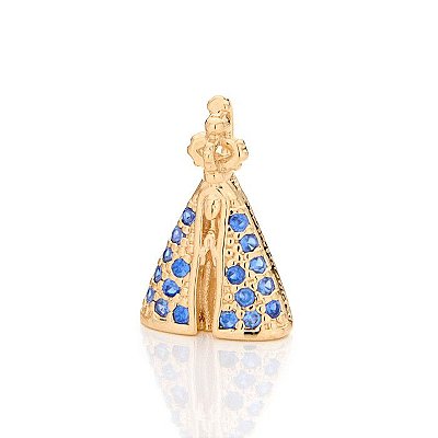 PINGENTE FOLHEADO A OURO NOSSA SENHORA APARECIDA. MED 1,4CM ROMMANEL 541634