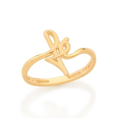 ANEL FÉ FOLHEADO A OURO ROMMANEL 512899