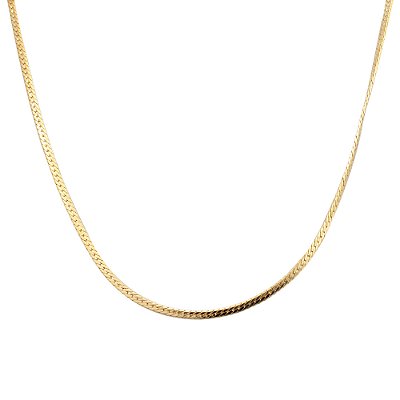 CORRENTE FOLHEADO A OURO FIO GRUMET DIAMANTADO. MED 42CM ROMMANEL 530460