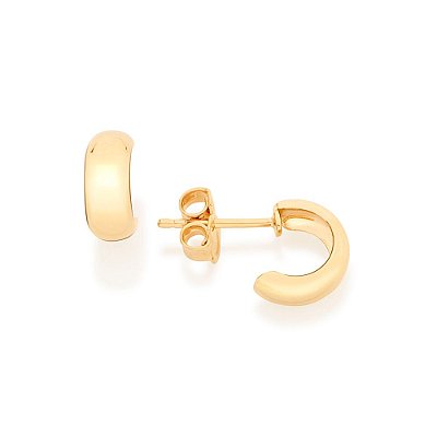 ARGOLA ARO LISO FOLHEADO A OURO. MED 0,90CM ROMMANEL 525886