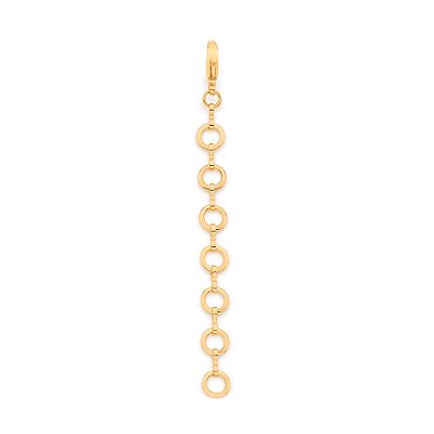 BERLOQUE FOLHEADO A OURO FORMATO CORRENTE ELOS. MED 7,8CM ROMMANEL 542421