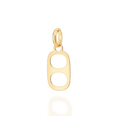 PINGENTE FOLHEADO A OURO TAMPA DE LATINHA. MED 1,3CM ROMMANEL 542414