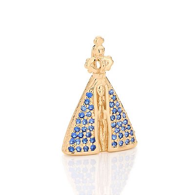 PINGENTE FOLHEADO A OURO NOSSA SENHORA APARECIDA. MED 2,5CM ROMMANEL 541633