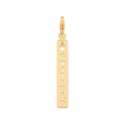 BERLOQUE FOLHEADO A OURO GRATIDÃO. MED 4,9CM ROMMANEL 542451