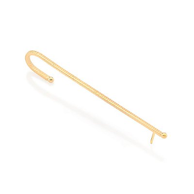 BRINCO EAR CLIMBER FOLHEADO A OURO. MED 5,9CM ROMMANEL 526709