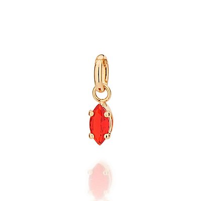 PINGENTE INFANTIL FOLHEADO A OURO COM ZIRCÔNIA NAVETE COLORIDO. MED 1,3CM ROMMANEL 542125