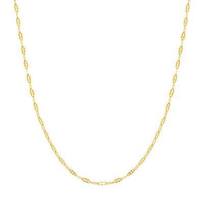 CORRENTE FOLHEADO A OURO FIOS NAVETES. MED 50CM ROMMANEL 531298