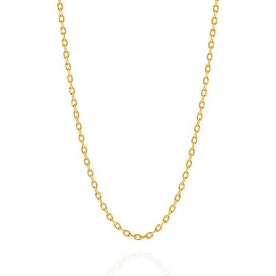 CORRENTE FOLHEADO A OURO FIO CADEADO. MED 50CM ROMMANEL 530432