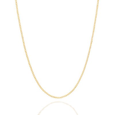 CORRENTE FOLHEADO A OURO FIO ELOS DIMANTADOS. MED 50CM ROMMANEL 532133