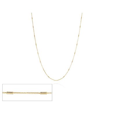 CORRENTE FOLHEADO A OURO COMPOSTO POR PALITOS LISOS. MED 60CM ROMMANEL 531716