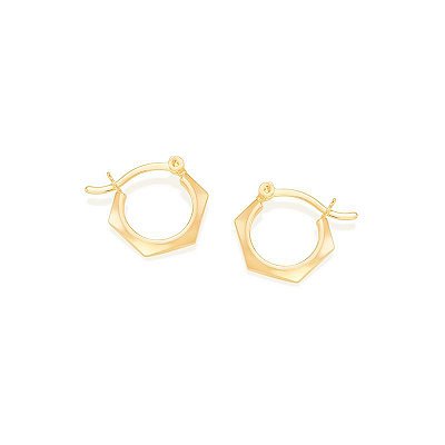 ARGOLA FOLHEADO A OURO DETALHES NAS LATERAIS. MED 1,5CM ROMMANEL 522134