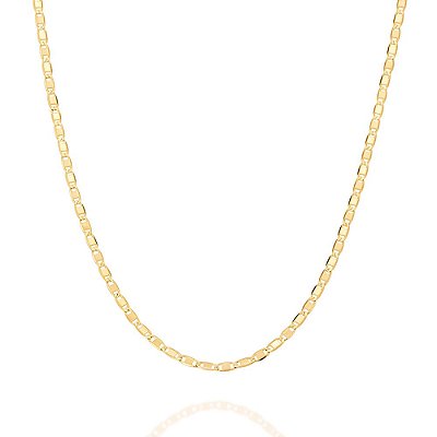 CORRENTE FOLHEADO A OURO ELO LONGO. MED 50CM ROMMANEL 531156