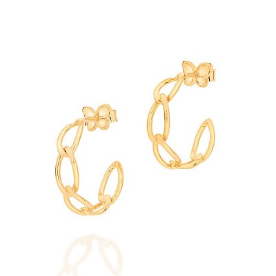 ARGOLA FOLHEADO A OURO ELO CORRENTE. MED 1,20CM ROMMANEL 526440