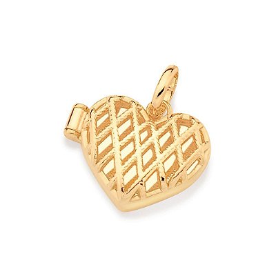 PINGENTE RELICÁRIO FOLHEADO A OURO CORAÇÃO. MED 2,1CM ROMMANEL 542618