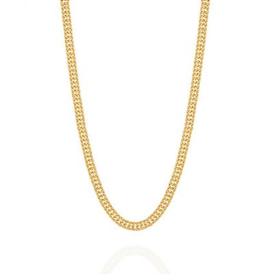CORDÃO MASCULINO FOLHEADO A OURO FIO GRUMET DUPLO. MED 60CM ROMMANEL 530749