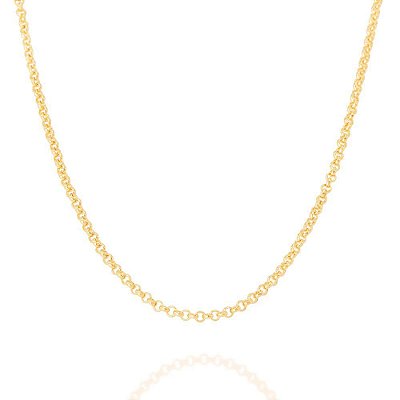 CORRENTE FOLHEADO A OURO FIO ELO PORTUGUÊS. MED 40CM ROMMANEL 530676