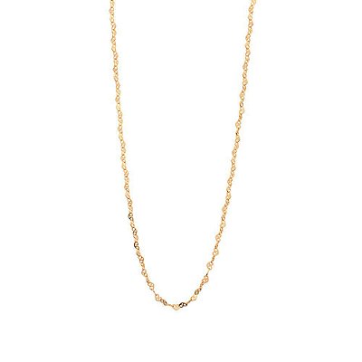 CORRENTE FOLHEADO A OURO FIO CORAÇÕES ENTRELAÇADOS. MED 60CM ROMMANEL 531473