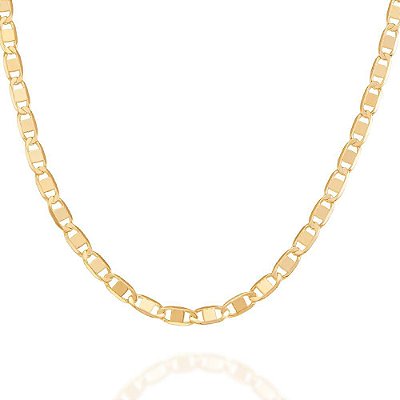 CORDÃO MASCULINO FOLHEADO A OURO FIO DIAMANTADO. MED 60CM ROMMANEL 530746