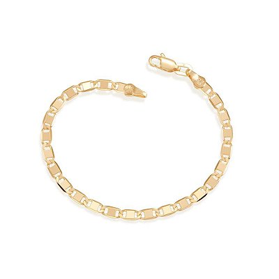 PULSEIRA MASCULINA FOLHEADO A OURO FIO DIAMANTADO. MED 19/20/21CM ROMMANEL 550453