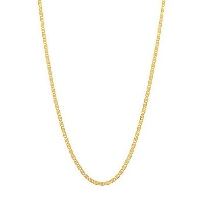 CORRENTE FOLHEADO A OURO ELOS ACHATADOS. MED 50CM ROMMANEL 530802