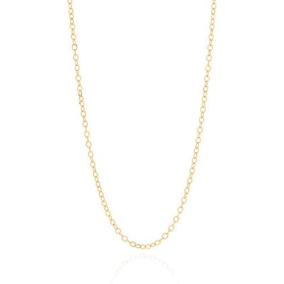 CORRENTE FOLHEADO A OURO ELO CADEADO OVAL. MED 50CM ROMMANEL 532338