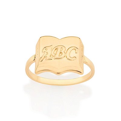 ANEL INFANTIL FOLHEADO A OURO LIVRO ABC ROMMANEL 513255