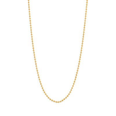 CORRENTE FOLHEADO A OURO FORMADA POR BOLAS DIAMANTADAS. MED 50CM ROMMANEL 532422